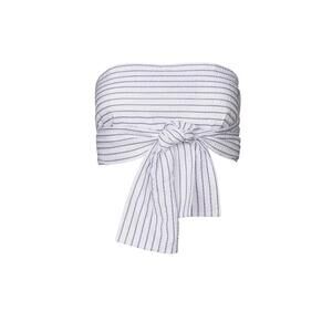 NEW EENK sense long scarf in white stripe